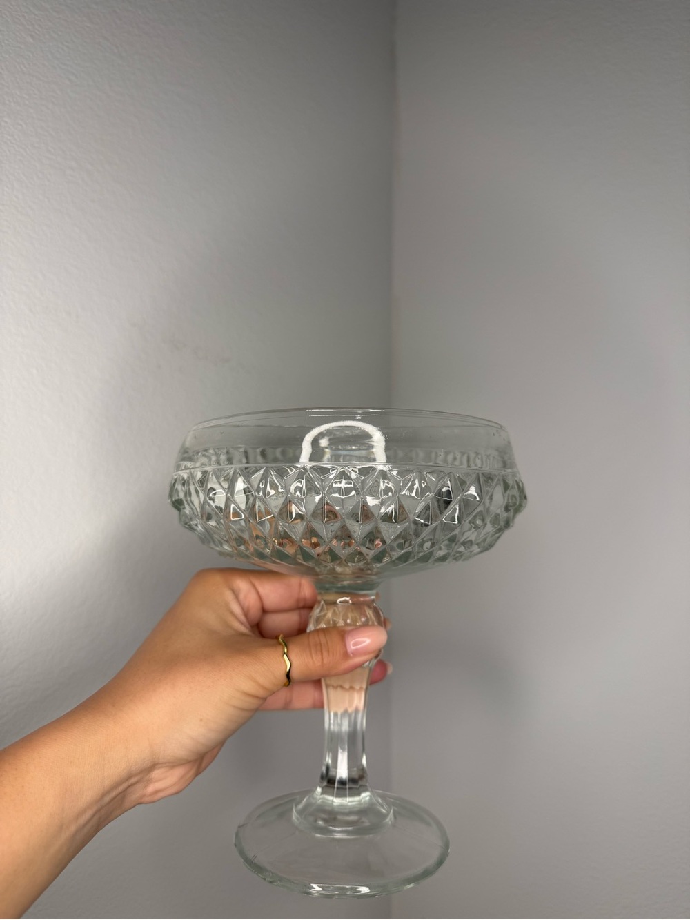 Indiana Glass Diamond Point Compote